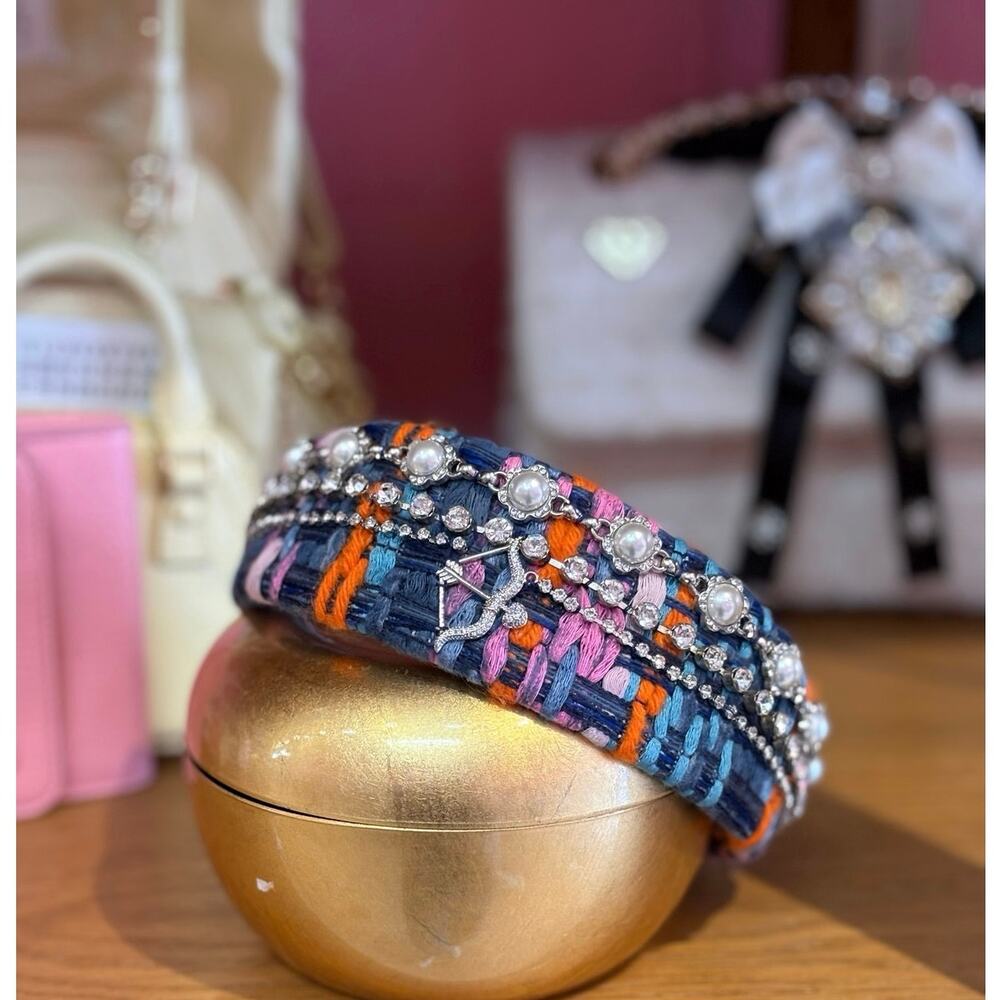 Minime Paris, Handmade Multiple Color 3 Row Headband